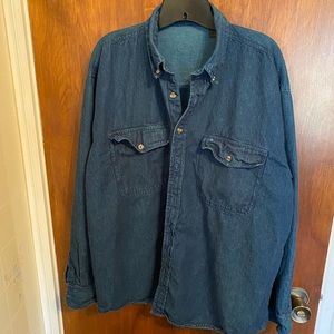 Men’s vintage dark blue denim shirt size XL